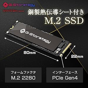 Amazon | G-Storategy SSD 2TB M.2 銅熱伝導シート搭載 【新型