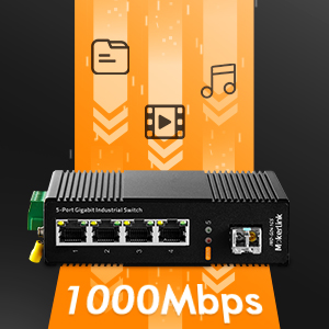 5 port gigabit industrial switch