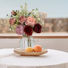 silk flower with vase