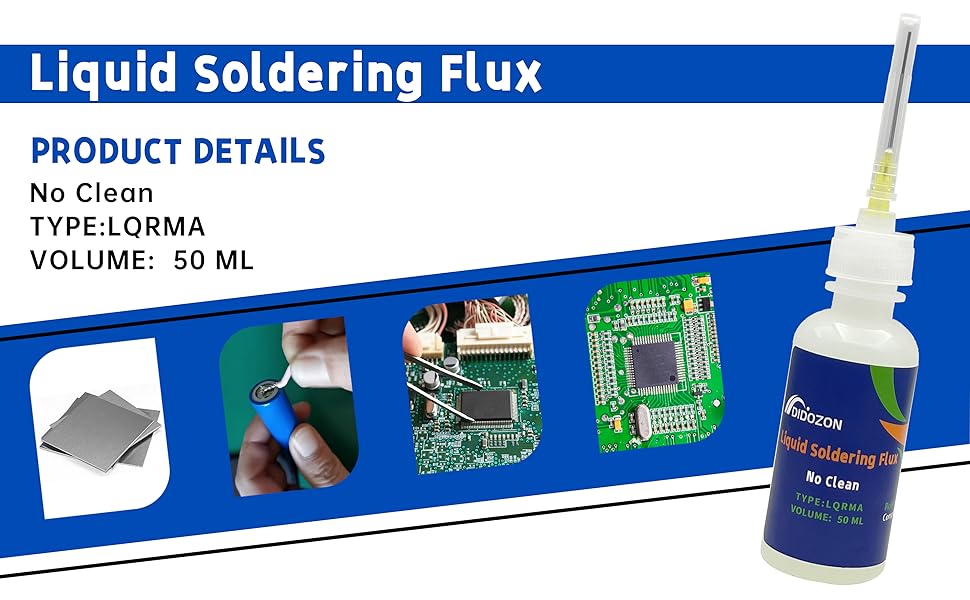 No Clean Liquid Soldering Flux Dropper, Rma Liquid Solder