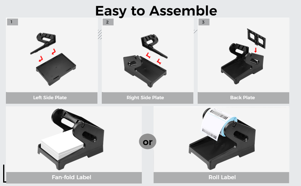 Label Holder, Plastic Durable Thermal Label Stand, Space