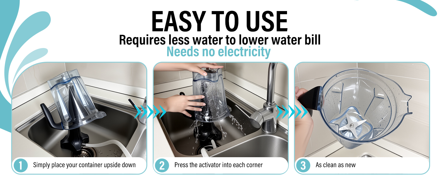 Blender Container Rinser vitamix Pitchers Commercial Restaurant Kitchens Bars Smoothie Coffee Shops