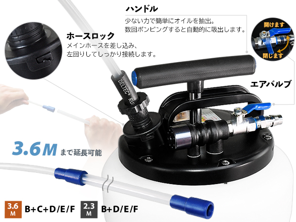 Amazon.co.jp: 良匠 15Lオイルチェンジャー エアー手動兼用