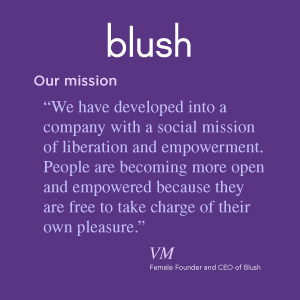 blush mission quote ceo
