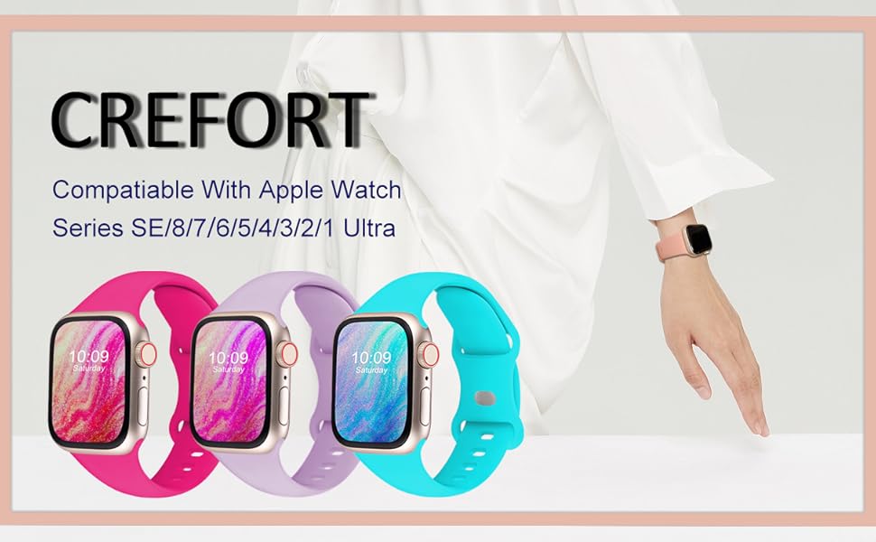 CREFORT compatiable with apple watch series se 8/7/6/5/4/32/1