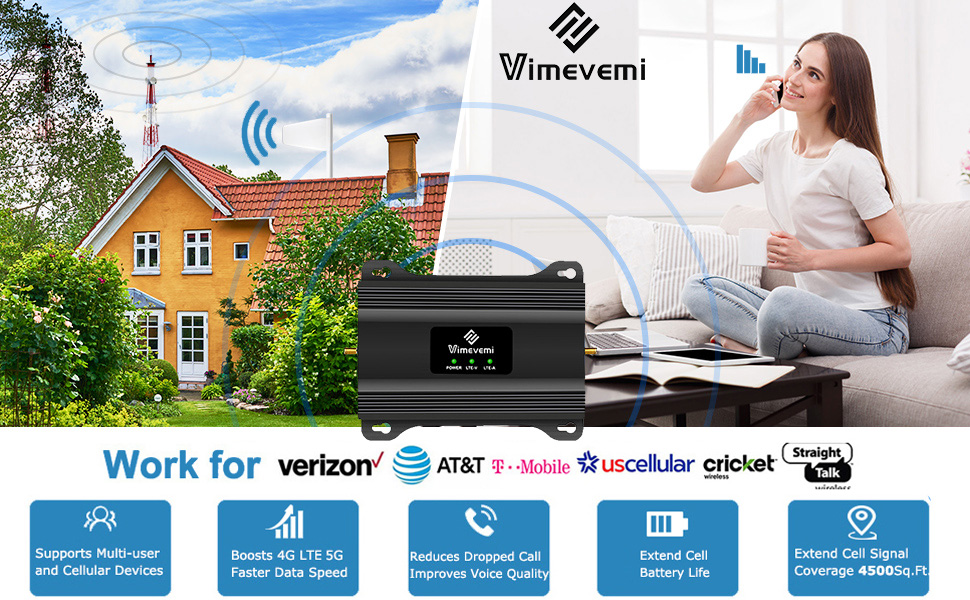Cell Phone Signal Booster Verizon T Mobile AT&T Signal