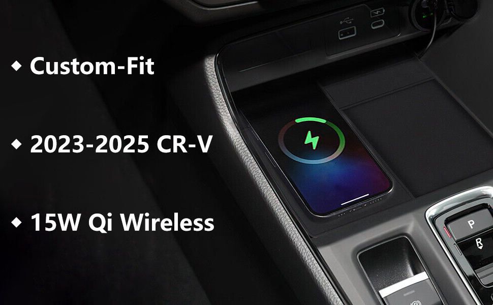 QXZcar for 20232024 Honda CRV 15W Fast Wireless Charger