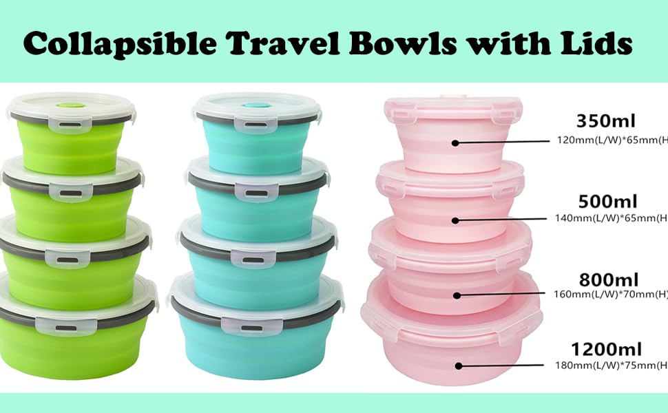 collapsible dog bowls with lids