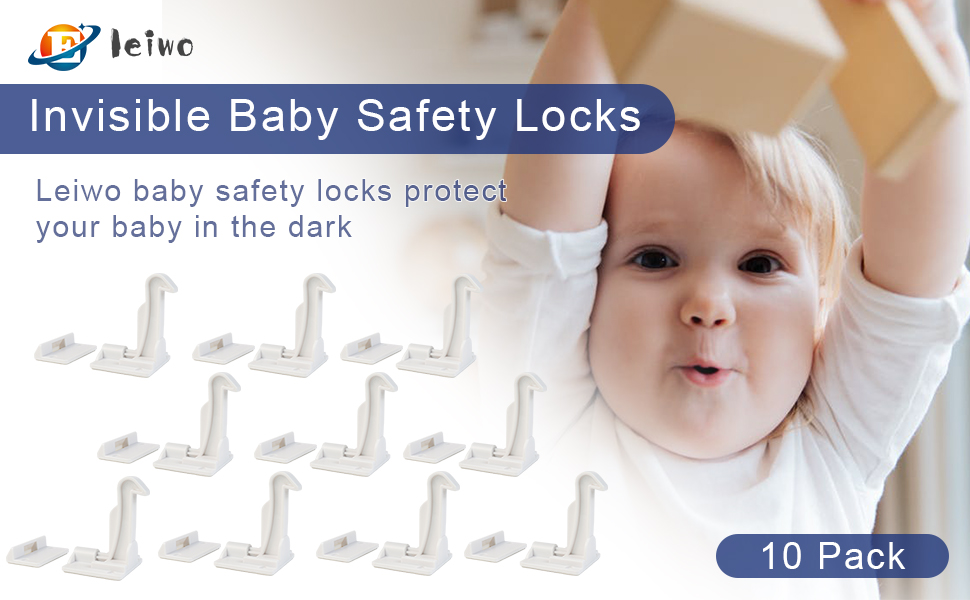 Child Safety Locks, 10 Pack, Locks Baby Proof Adjust
