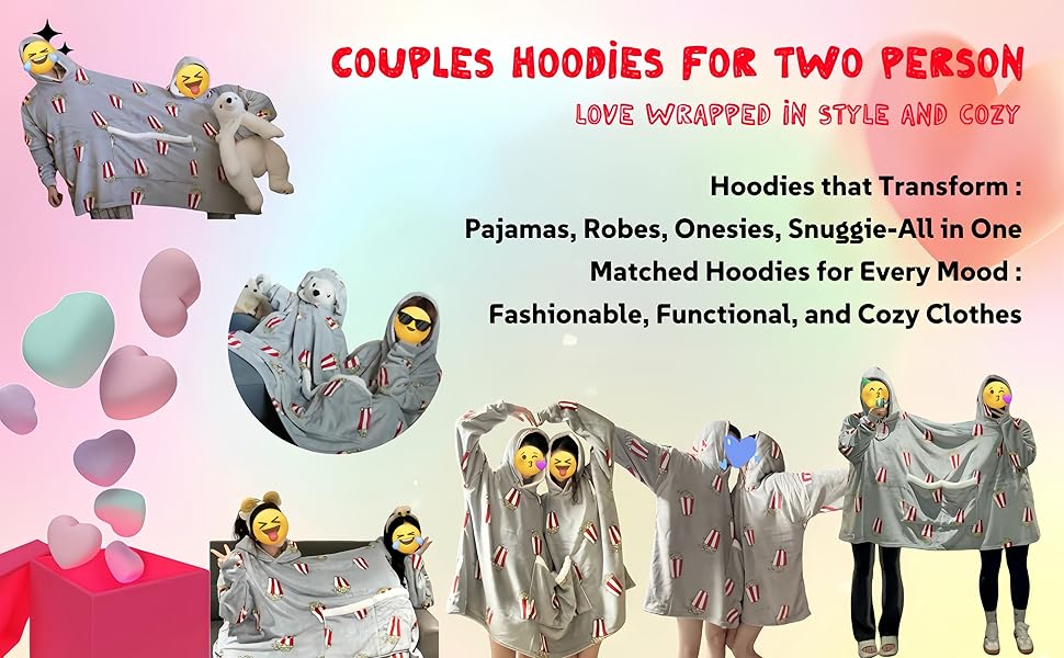 couples hoodies for two person