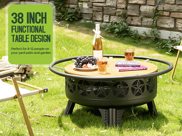 Amazon.com : Verdeluxe 38” Wood Burning Fire Pits for
