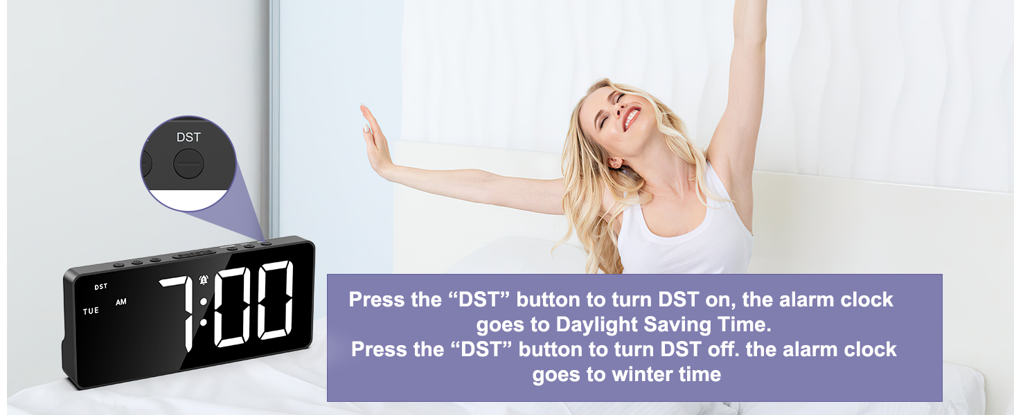 Digital Alarm Clock, Large LED Display B... 22 digital clock