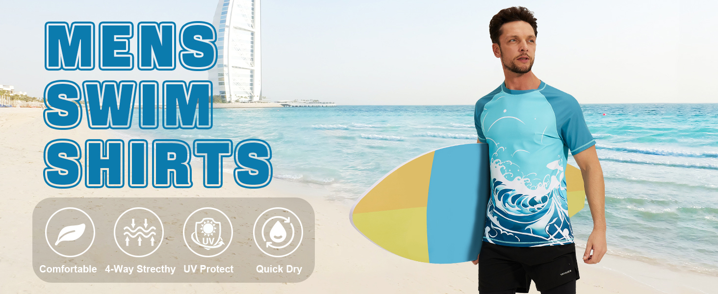mens swimming shirts