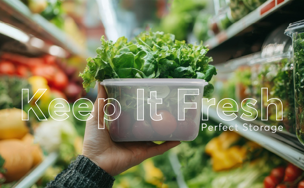 BreezyHome Fridge storage containers fridge glass organizer keep vegetables fresh savers spinach