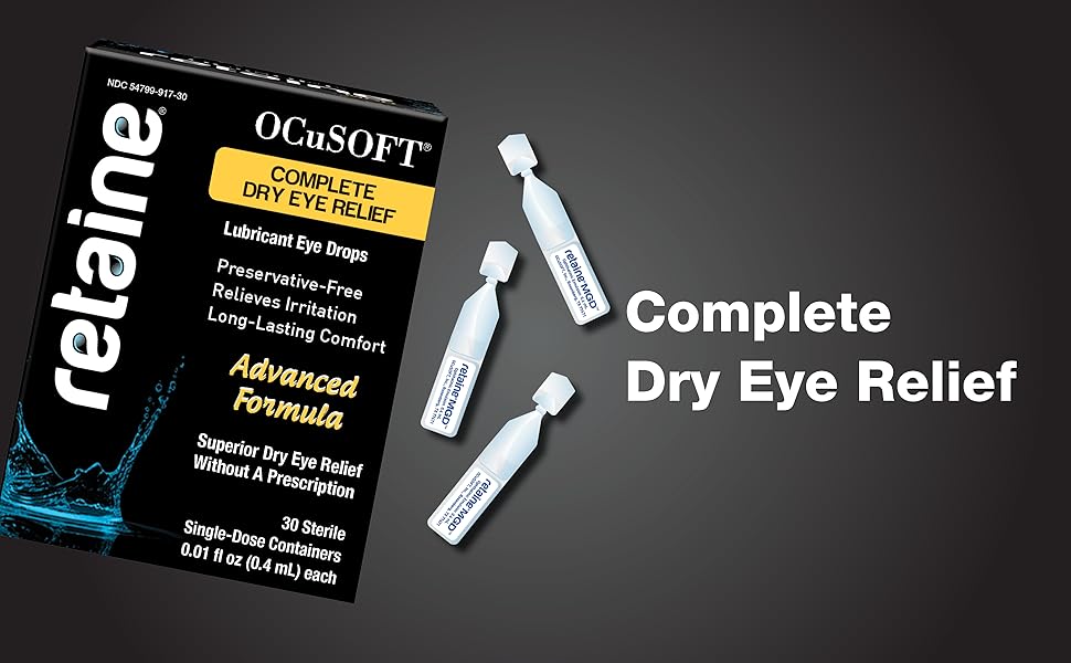 OCuSOFT Retaine MGD Ophthalmic Emulsion Complete Dry Eye Relief Soothes Red