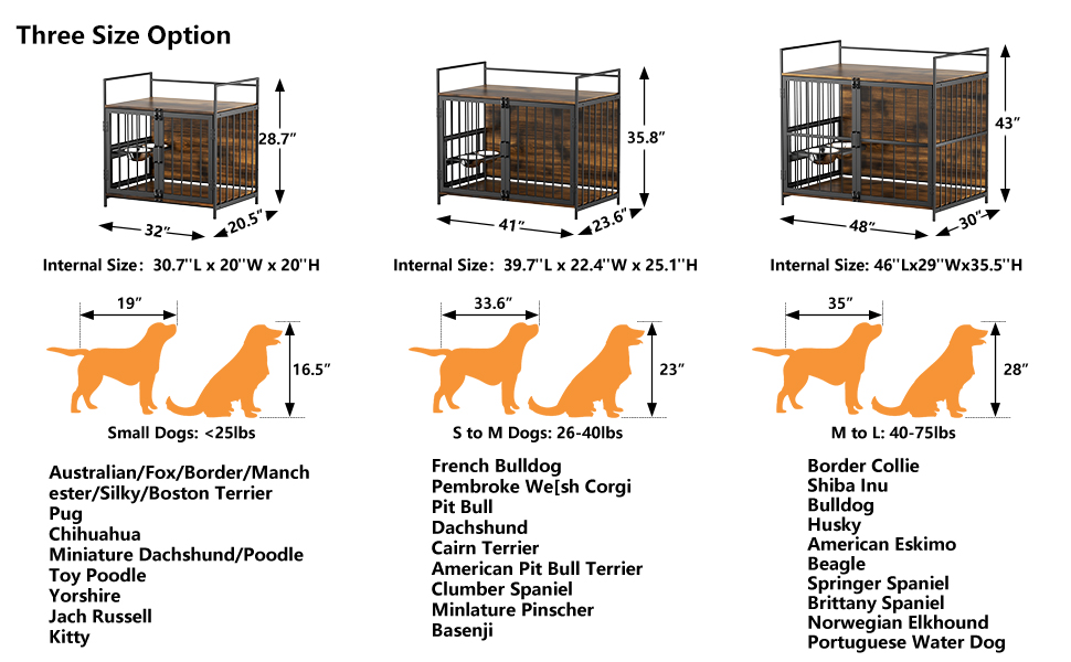 ROOMTEC Dog Crate FurnitureStyle Cages for Large Dogs