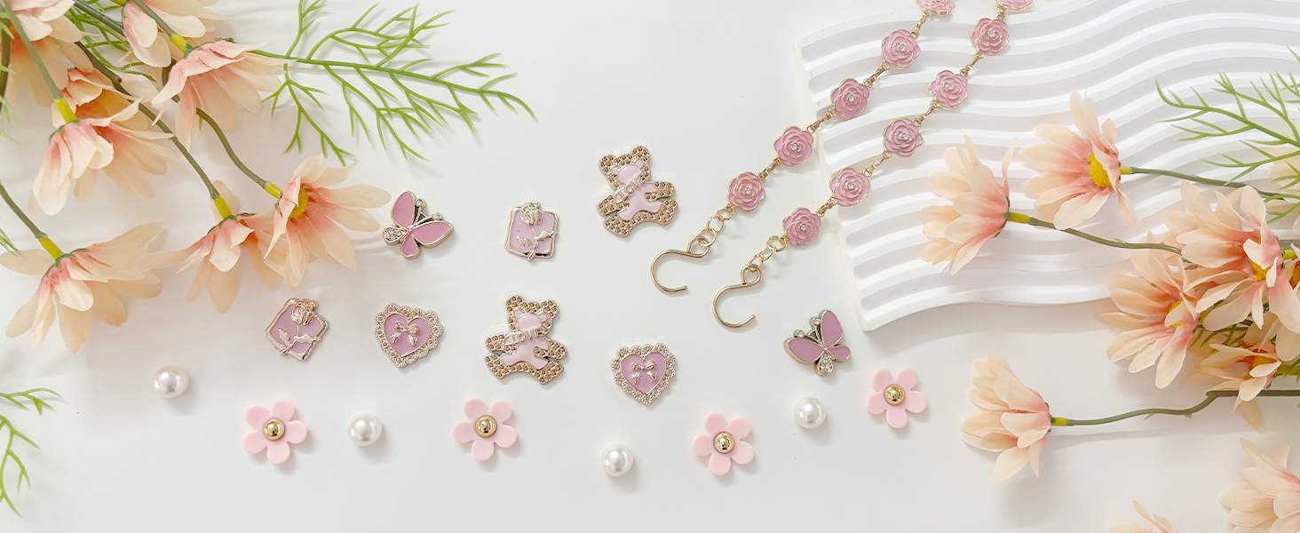 bling shoe chain charms