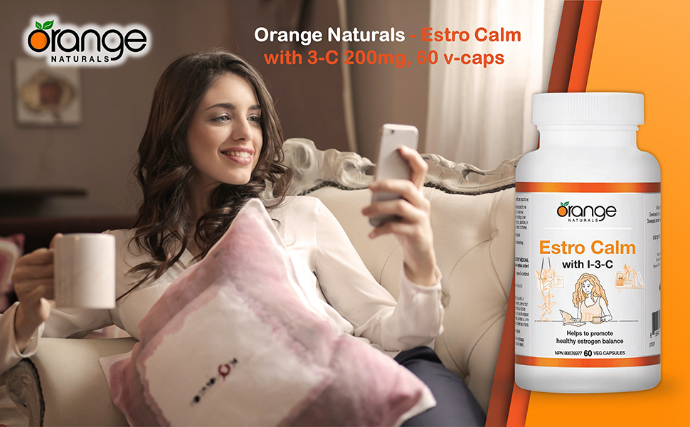 Orange Naturals Estrogen Calm with Indole3Carbinol 200mg 60 vCaps Womens Hormone