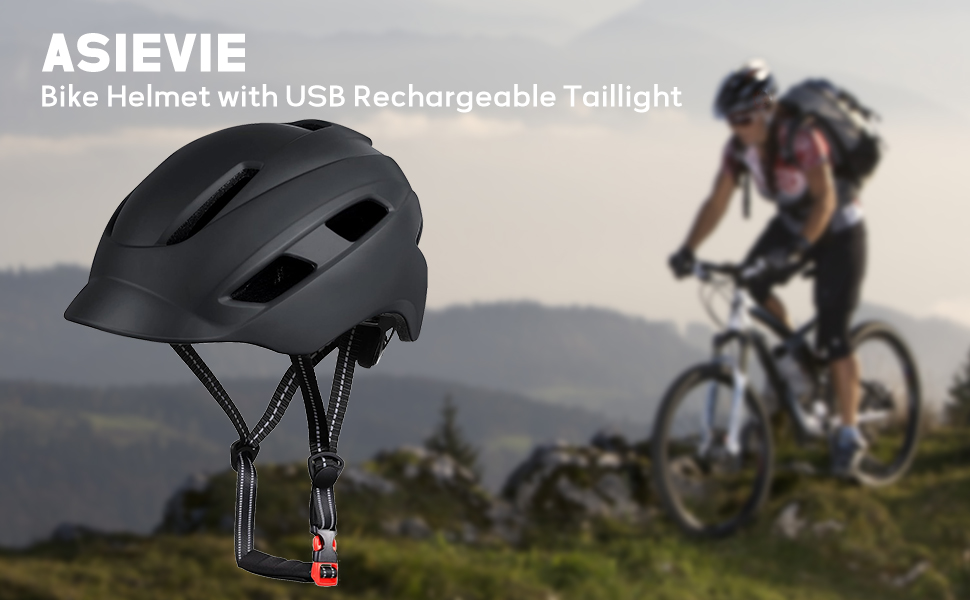 Bike helmet with light