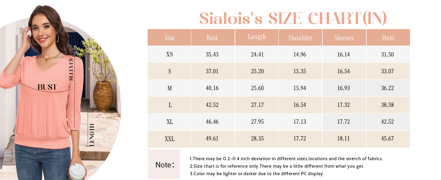 3/4 Length Sleeve TOP