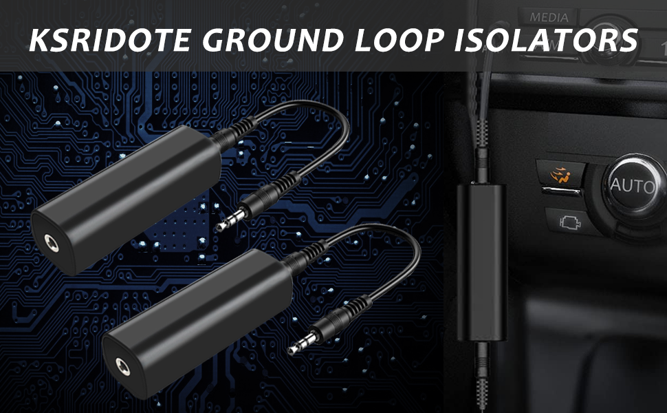 KSRIDOTE 4 PCS Ground Loop Noise Isolator for Car Audio