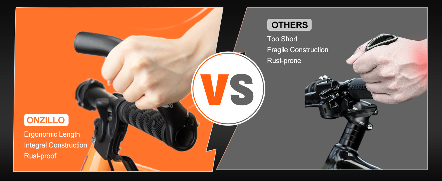 Upgraded Bike Bar Ends, Ergonomic Bicycle Handlebar Ends Extension,Aluminium MTB Road Mountain Bike Bar Extender for 21.2-22.3mm Standard Diameters Handlebars,Lightweight Cycling Horn (1 Pair) bike handle bar extenders