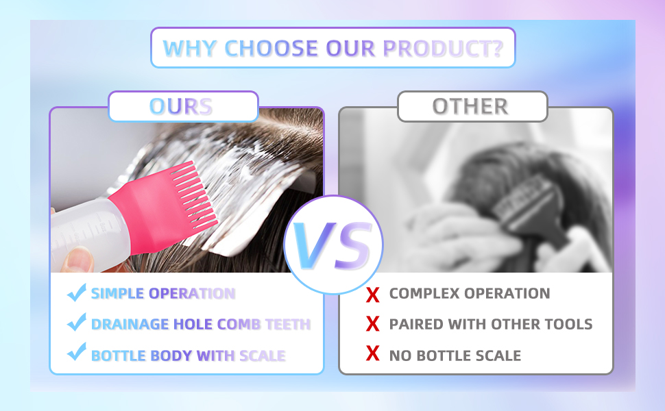 Root Comb Applicator Bottle Hair Oil Applicator Bottle, Hair Dye Bottle Applicator Tools