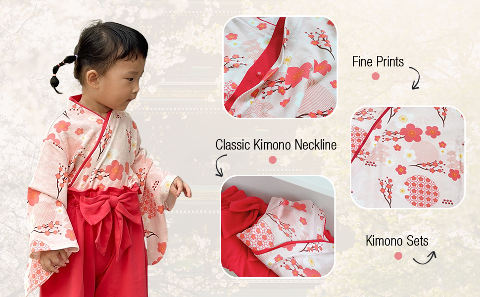 Amazon.com: Baby Girls Jumpsuit Japanese Clothes Kimono