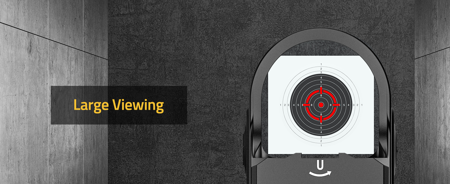 Large viewing - CVLIFE WolfCovert Auto-Brightness 7-Reticle Red Dot Sight