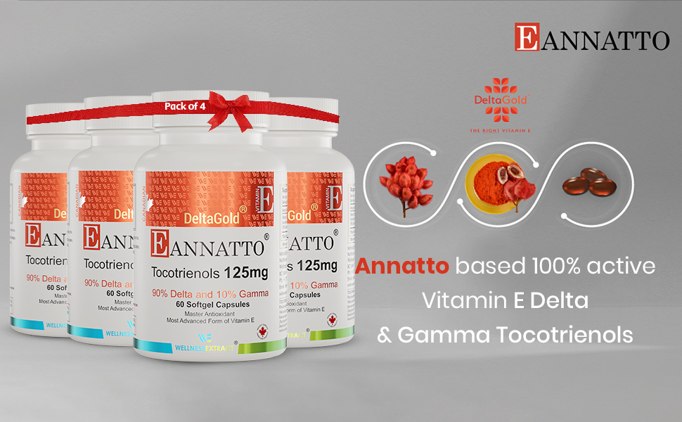 E Annatto Tocotrienols Deltagold 125mg, Vitamin E