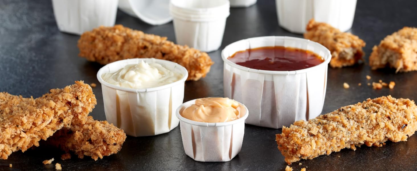 HOT BARGAINS 250 x Paper Souffle Cups 2oz Disposable Waxed Paper