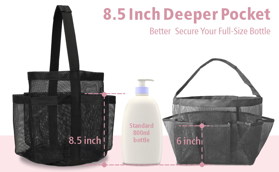 Fcolor Mesh Shower Caddy Portable, Large Capacity Shower