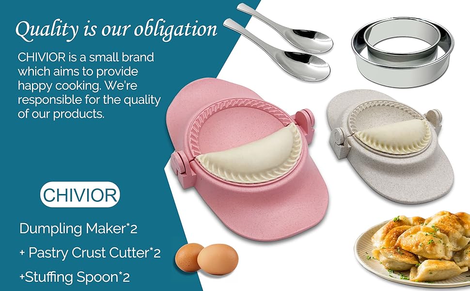 3.1in Dumpling Maker & 4.2in Empanada Maker Press Set Including 2* Press Molds, 2