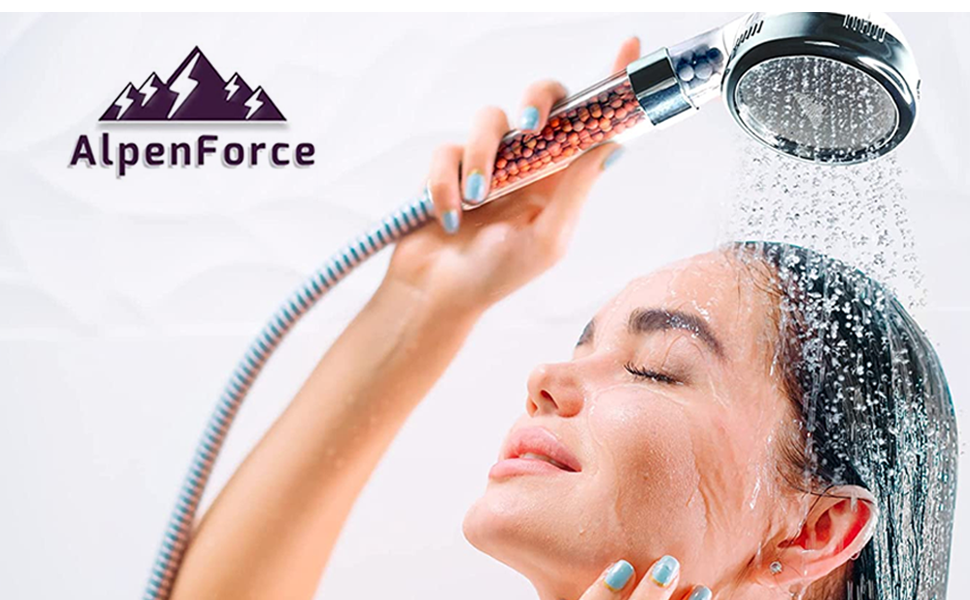 AlpenForce Shower Head with Handheld Spray Combo, Detachable Showerheld