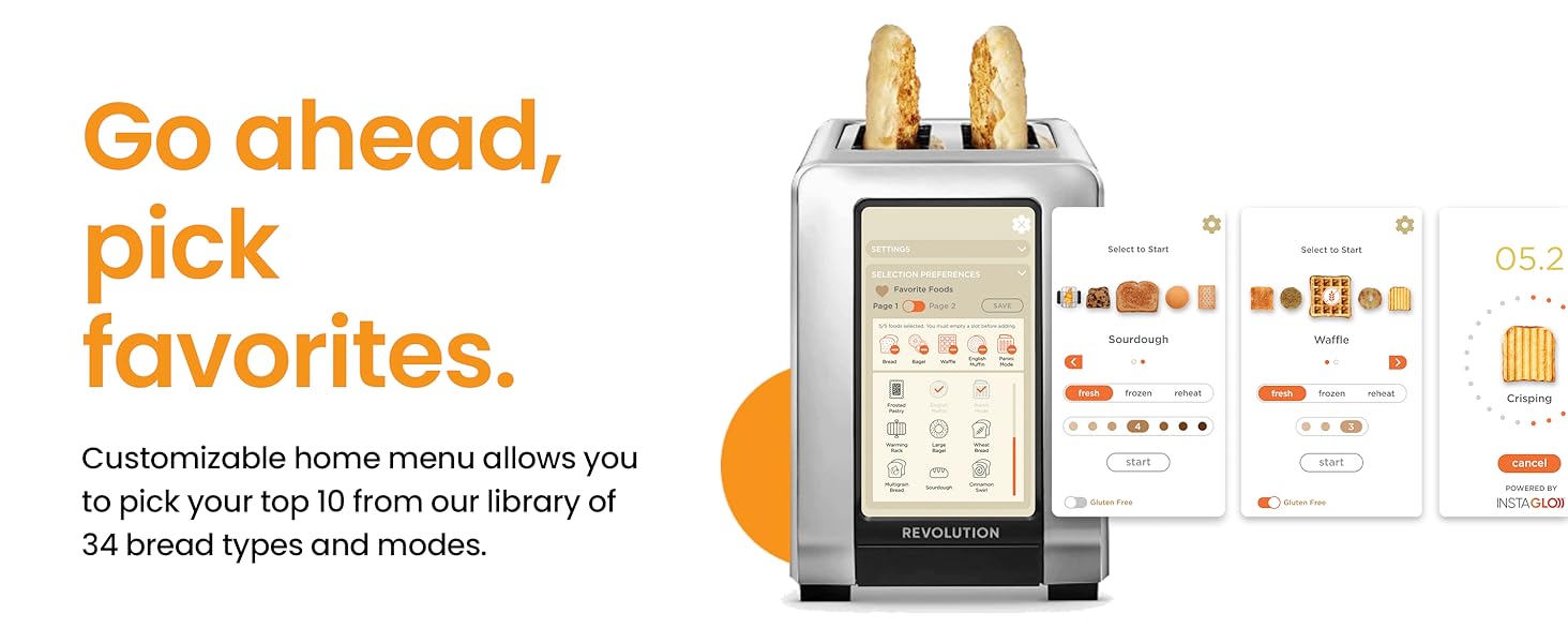 Revolution R270 HighSpeed Touchscreen Toaster, 2Slice