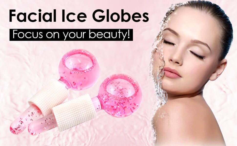 Jaimin Enterprise Ice Globes, Cooling Crystal Roller Balls with Handle