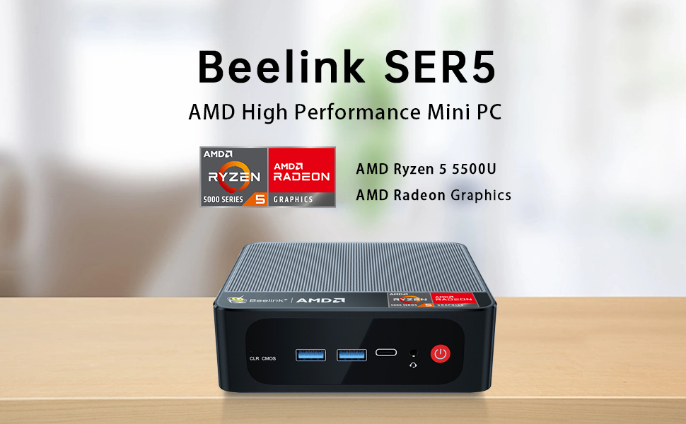 Beelink SER5 Mini PC W11 Pro, AMD Ryzen 5 5500U(6C/12T up to 4 GHz