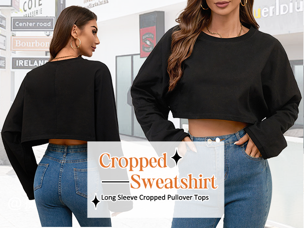 Amazon.com: Remidoo Women's Casual Long Sleeve Cropped