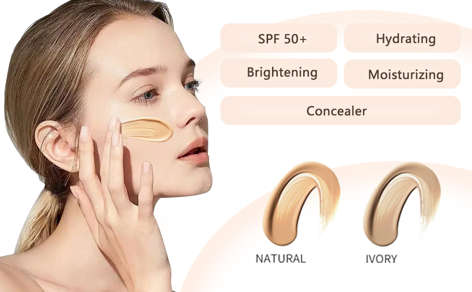 Hydrating Color Correcting Cream Full Coverage Lightweight Powder Foundation
