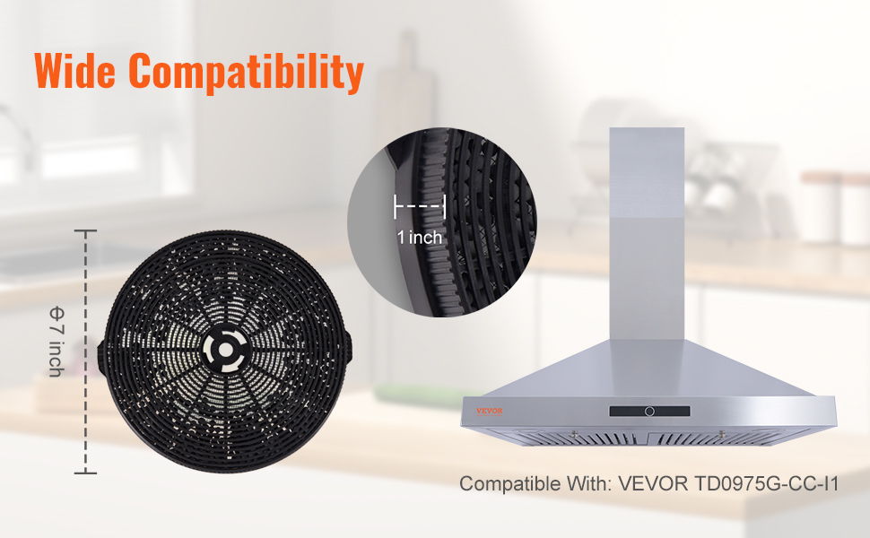 VEVOR Carbon Filter for Ductless Hoods, Range Hood Filter