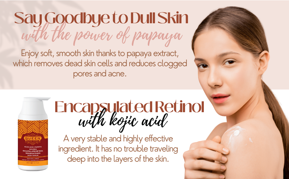 QUEEN PAPAYA PLUS Kojic Acid+Papaya AHA BHA Plus Multi