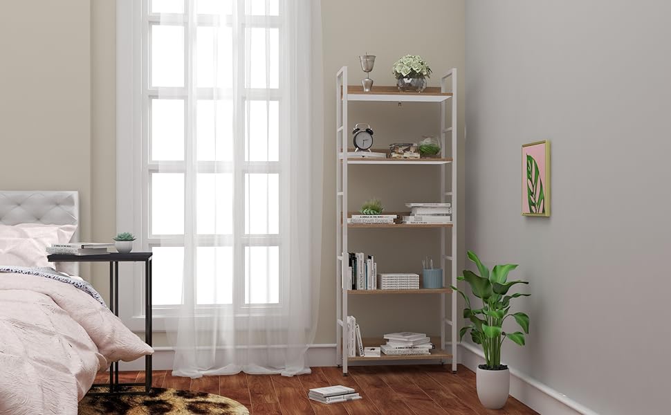 WOLTU Heavy Duty Bookcases Shelf Unit 5 Shelves Storage Rack Black 13 1