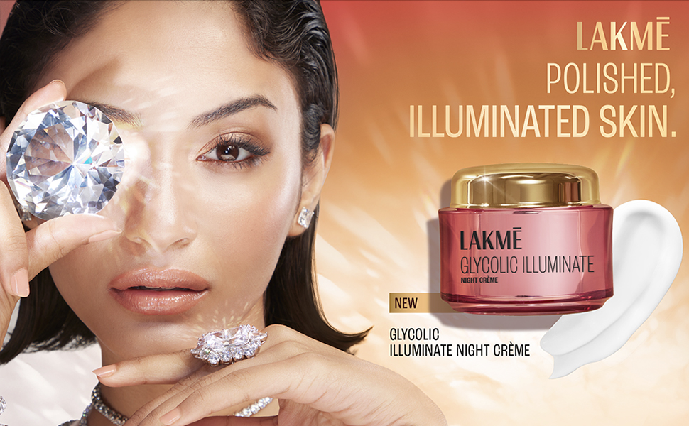 Lakme Glycolic Illuminate Night Cream 15 g| Skin Cell Regeneration Cream & Reveals Even Toned Skin