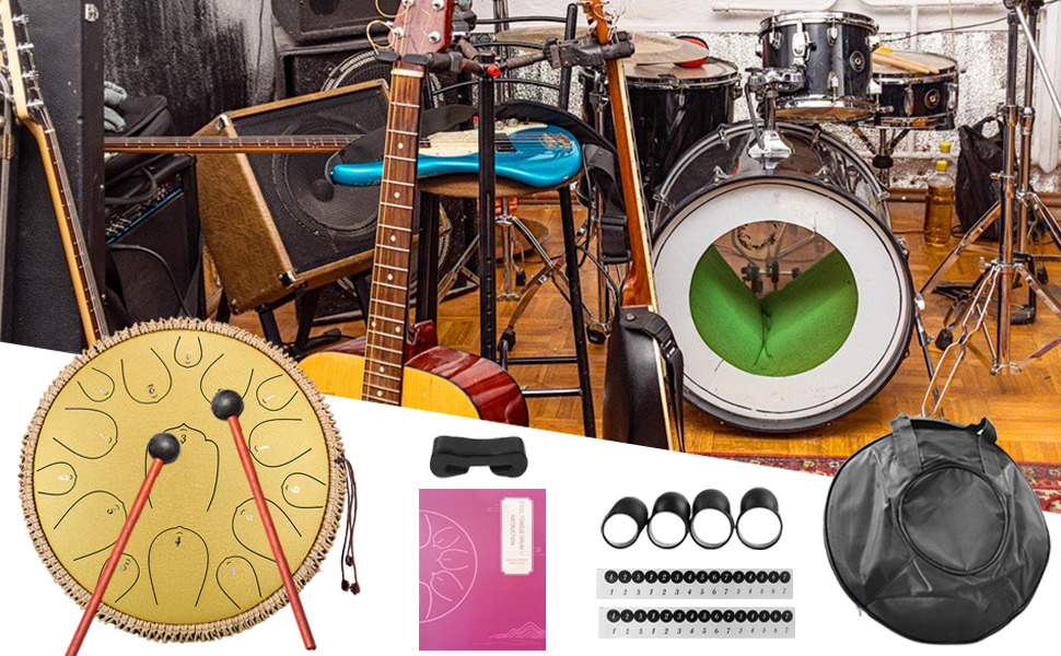 Niome Steel Tongue Drum Musical Instruments Hang Drum Handpan Hand Drum