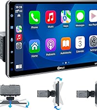 PLZ 7" Wireless Double Din Car Stereo Apple Carplay Radio Screen for Car Audio Receivers, Bluetooth 5.3 Car Play Android Auto Touchscreen, 240W 4.2 CHN 2 Subwoofers Outputs, Backup Camera, SWC, FM/AM Electronics - Size : 10.1" Product Image