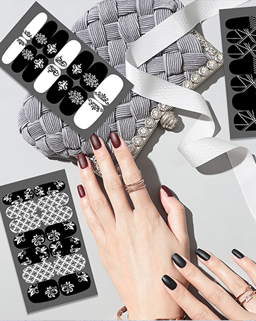 white nail sticker