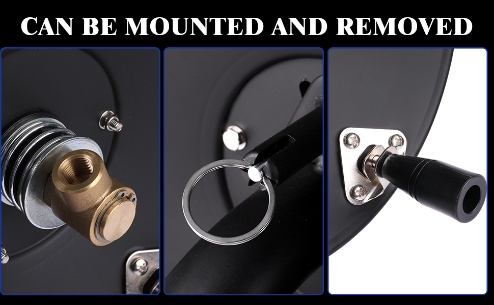 Pressure Washer Hose Reel, 150ft Heavy Duty Steel Manual Crank Power Washer Hose