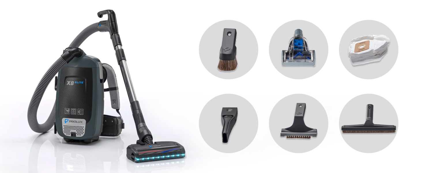 Prolux X8 Elite Canister Backpack Vacuum, HEPA Filtration