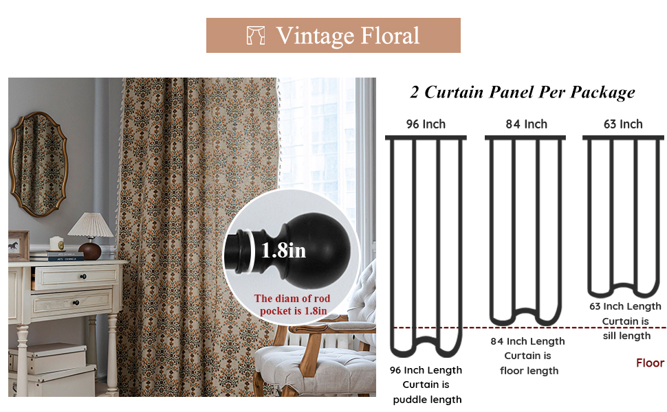 floral curtains