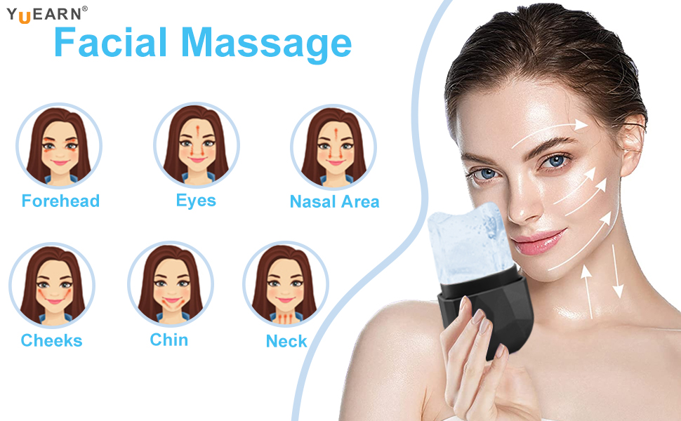Ice Mold for Face, Ice Roller for Face and Eye, Gua Sha